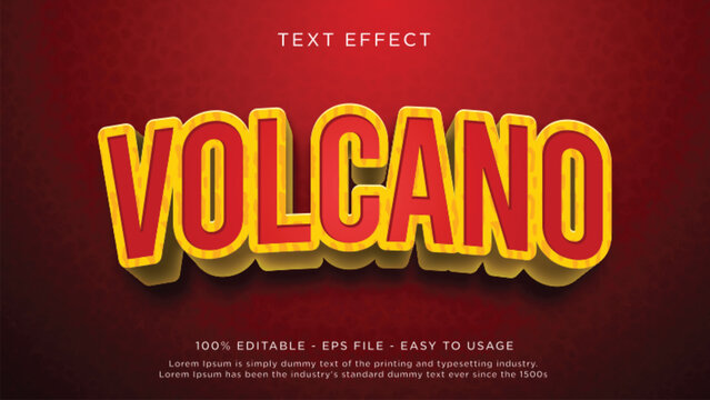 Volcano 3d bold text style effect
