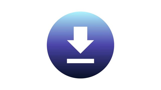 Dynamic gradient download icon symbolizing secure digital data transfer and file acquisition, an essential graphic for modern user interfaces, web applications, and technology