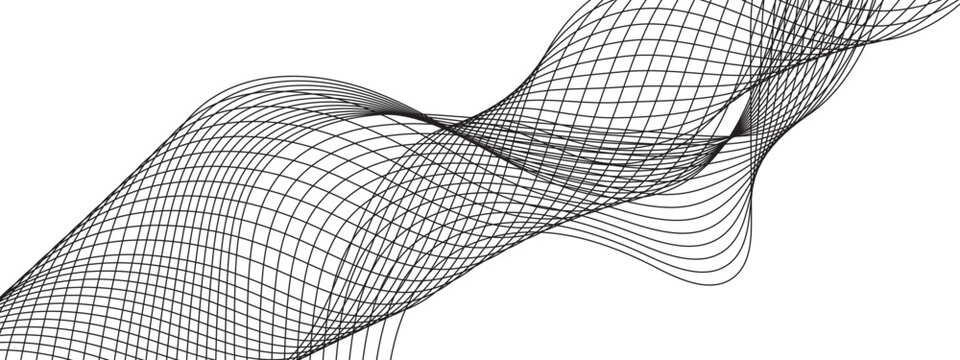 Abstract grey, white smooth element swoosh speed wave modern stream background. Vector illustration. Curved wavy line, smooth stripes. Modern wave line design with soft flowing curves. 