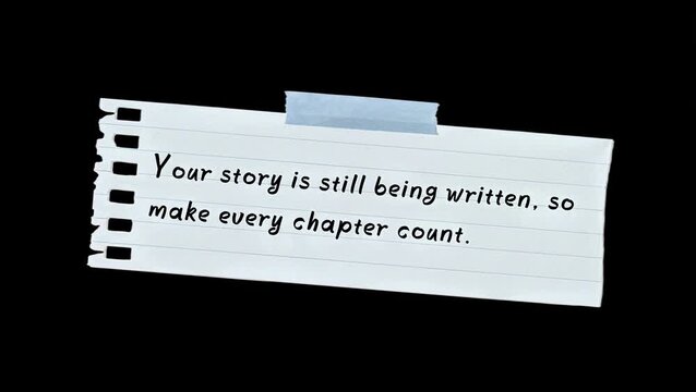 Inspirational Quote Animation &ndash; Make Every Chapter Count | 4K