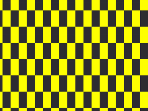 High-contrast yellow and black elongated checkerboard seamless pattern. Dynamic geometric texture for sporty apparel, bold wrapping paper, phone cases, and digital screens.