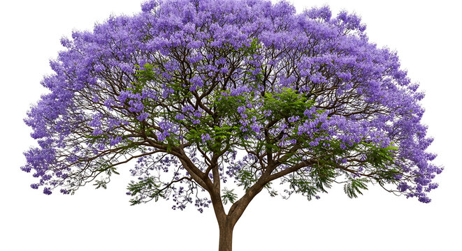 Beautiful purple flowering tree in full bloom in park