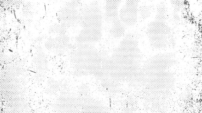 Vintage Organic Halftone Texture, Distressed Ink Print Background, Grunge Dot Pattern, Rough Screen Tone Effect, Weathered Print Surface, Abstract Black and White Vector.