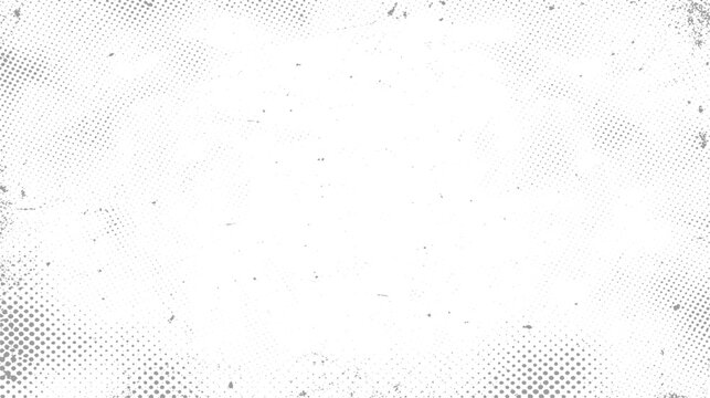 Organic Halftone Ink Print Texture with Distressed Vintage Grunge Background, Rough Dot Pattern, Worn Screen Print Effect, Retro Ink Noise, Abstract Black and White Vector Illustration.