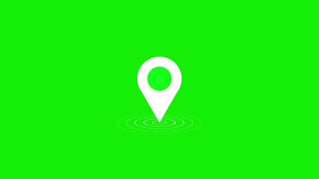 Map pointer icon set with pin symbols for navigation and location markers animation. gps map pointer pulse animation 4k video
