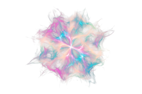 Abstract colorful energy explosion on white background