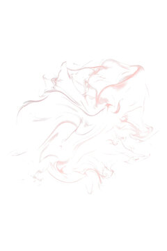Abstract pink smoke swirl on white background