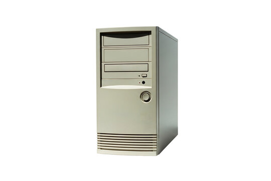 Vintage beige computer tower case