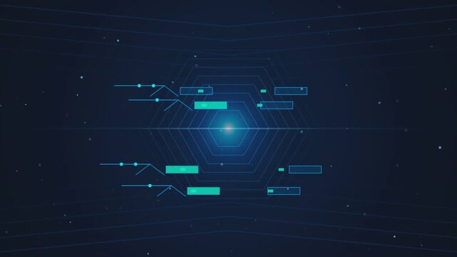 Futuristic Cybernetic Core Light Pulse Motion Graphic