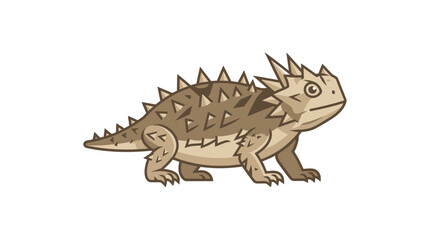 Fototapeta premium Cute Cartoon Spiky Lizard Illustration for Nature and Wildlife Projects