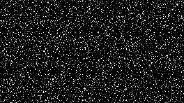 Static noise pattern layers emulate severe analog television screen crashes. Vintage broadcast distortion video effects look authentic across this analog noise canvas view. Noise layers flash.