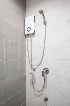 Shower and water heater in the bathroom