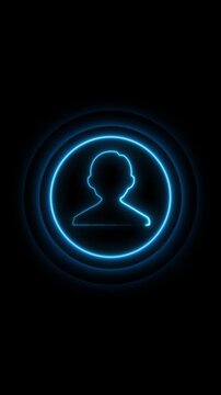 Digital profile symbol vectors highlight secure user profile animation dashboards Corporate network login screens track user parameters nicely Digital profile symbol loops