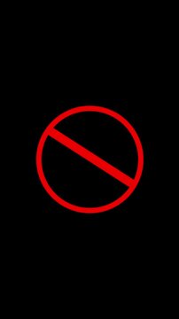 No phone sign graphics display strict device restriction compliance guidelines High visibility corporate security posters leverage this telephone animation The no phone sign glows