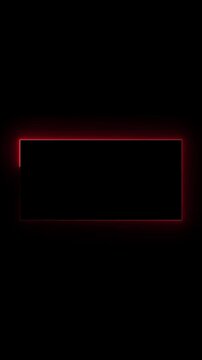 Rectangular frame vectors accent data fields with intense red neon rays Financial infographic title blocks stand out through this floating boundary Rectangular frame bobs