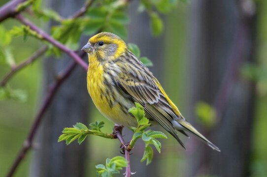 European Serin, serine, serinus serinus, birds, male, passeri, songbirds, birds