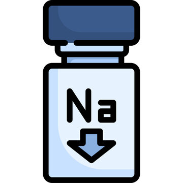 Low sodium foods filled outline icon. For presentation, graphic design, mobile application, web design, infographics or UI.