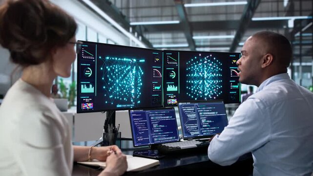 Data Scientist And Engineer Collaborate On AI Model Development