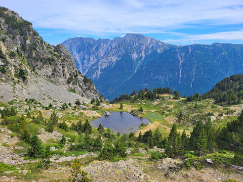Lac de l'Infernet. Chamrousse, Is&egrave;re, Alpes, France.
