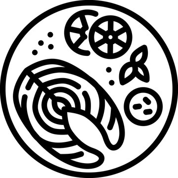 Healthy food outline icon. For presentation, graphic design, mobile application, web design, infographics or UI.