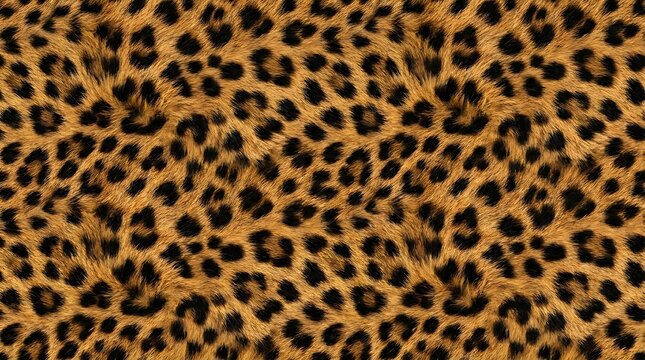 Seamless leopard fur pattern texture background, realistic animal print design for fashion textiles, upholstery, and creative graphic design projects