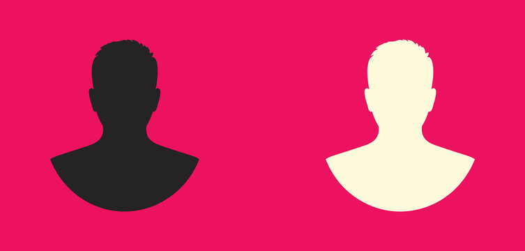 Default anonymous user portrait vector illustration featuring generic profile avatar, unidentified person, flat design, and simple account interface symbol.