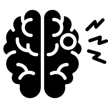 Cerebrovascular disease solid icon. For presentation, graphic design, mobile application, web design, infographics or UI.