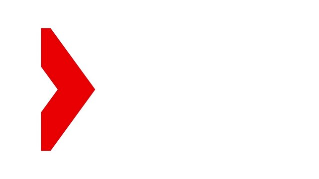 Right directional arrow looping animation. Animated arrows for the overlay video layer