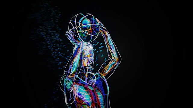 Basketball Motion Capture Athlete Performance Analysis Animation 4K