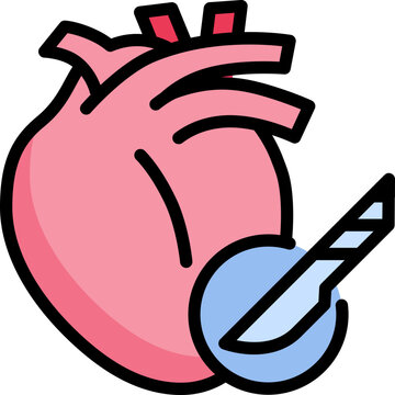 Bypass surgery filled outline icon. For presentation, graphic design, mobile application, web design, infographics or UI.