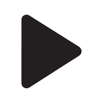 Play button icon on video player screen with controls