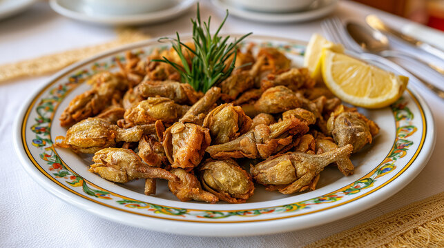 Alcauciles Fritos Traditional Fried Baby Artichokes from C&aacute;diz Andalusia Spain