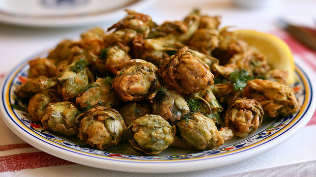 Alcauciles Fritos Traditional Fried Baby Artichokes from C&aacute;diz Region Spain