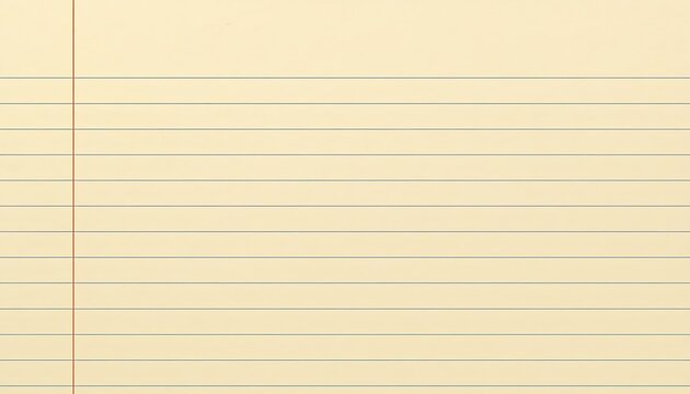 Classic lined paper sheet with red margin detail providing spacious area for handwritten notes.