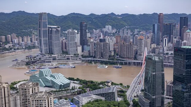 Chongqing cyberpunk city skyline