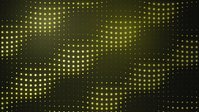 Abstract yellow dot pattern on dark green background for design