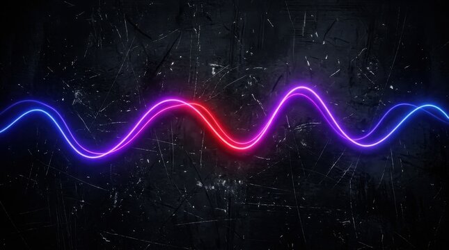 Vibrant neon wave pattern on dark grunge background for modern design , Liquid, Abstract, Fluid, Gradient, Texture, Mesh, Grain