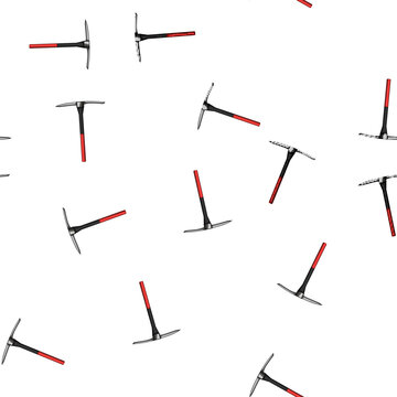pattern tool pickaxe cartoon. shovel pickax, pickaxe rock, dig chisel tool pickaxe sign vector