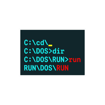 Command Line Interface Console Screen with Digital Text Prompts and Typing Cursor