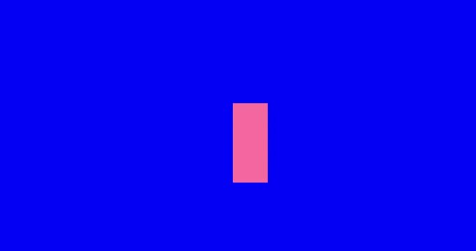 Bar graph bluebox chart waving element pink medium. Statistic economy metaphor business backrgound space with percentage visualisation presentation round element.  Business cartoon animation.