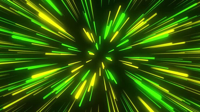 Ultra-detailed neon green light rays radiating from center, glowing energy burst effect, high-resolution abstract 4K Videomotion