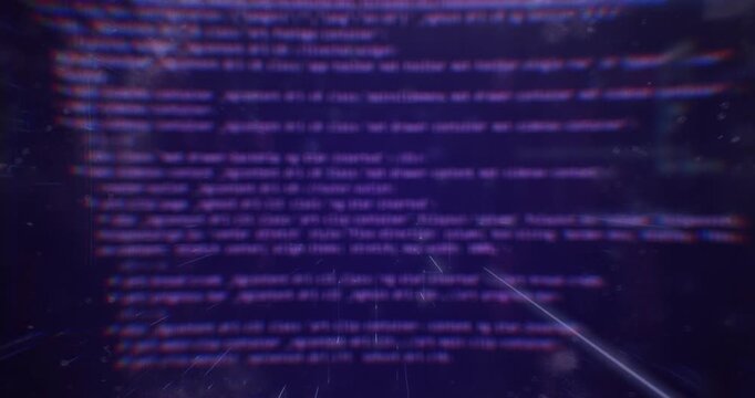 Programming Code and Digital Metadata Streaming Background 4K
