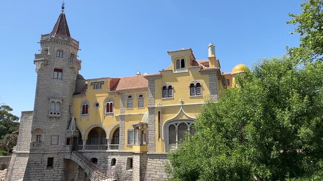 Beautiful footage of the magnificent Pal&aacute;cio dos Condes de Castro Guimar&atilde;es, a stunning castle style palace set in the charming coastal town of Cascais, near Lisbon, Portugal.