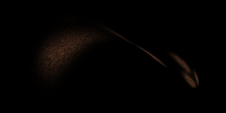 Mysterious cosmic tail light trail isolated on white background