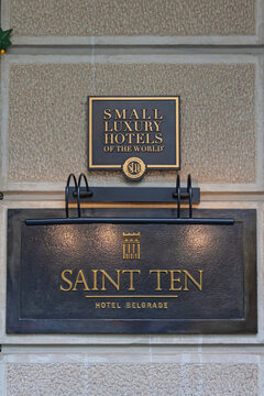 Small Luxury Hotels of the World Bronze Plaque Saint Ten Hotel in Belgrade Serbia