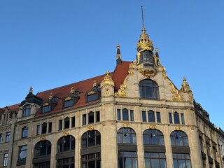 Fototapeta premium Blick in das Zentrum der Stadt Leipzig 