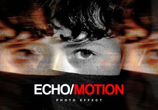 Echo Motion Photo Effect For Poster And Social Media Design