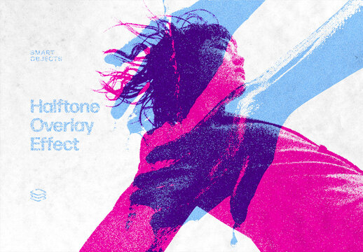 Halftone Overlay Photo Effect For Poster And Social Media Design