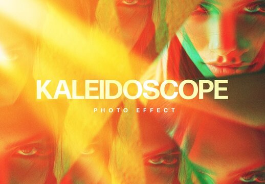 Prismatic Kaleidoscope Photo Effect For Poster And Social Media Design