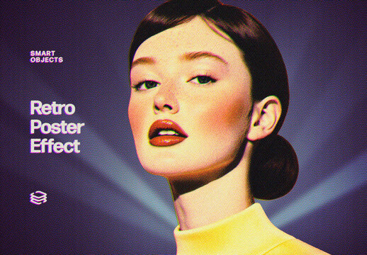 Retro Poster Photo Effect For Poster And Social Media Design